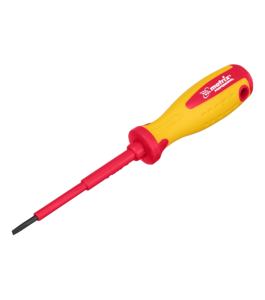 Отвертка Matrix Insulated, SL3,0 x 80 мм, CrMo, до 1000 В, двухкомп. рукоятка