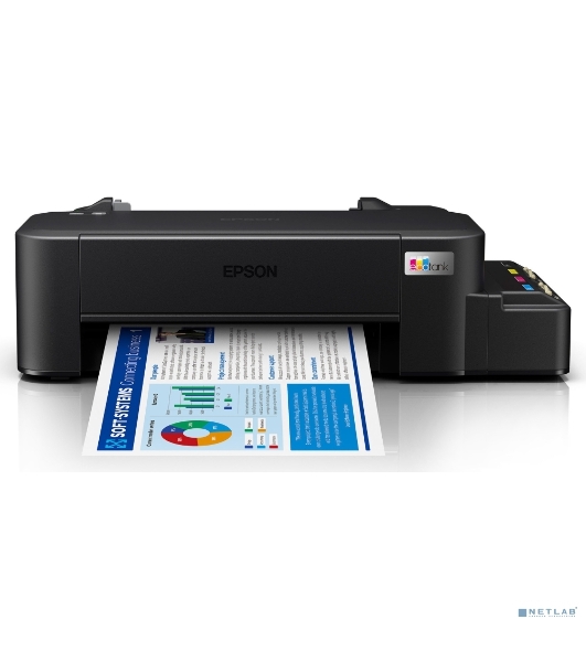 Принтер струйный Epson L121 (C11CD76414), A4, цветной, печ. до 9 стр/мин. (ч/б) до 4.8 стр/мин. (цвет), 720 x 720 dpi, USB