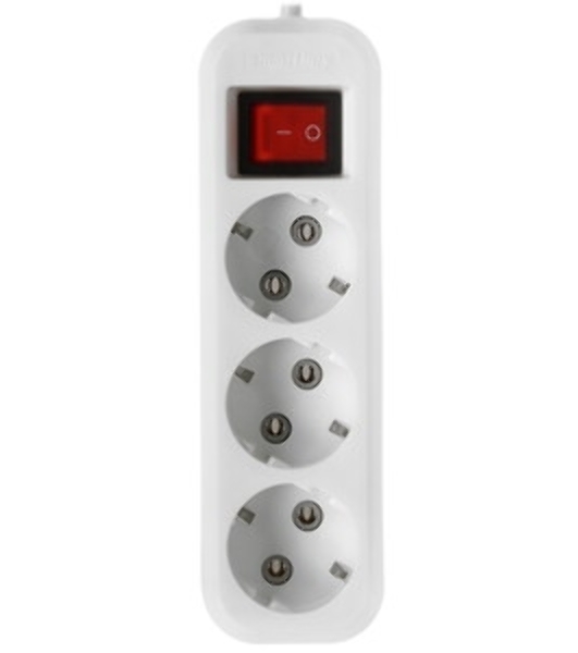 Удлинитель бытовой Smartbuy (SBE-16-3-10m-ZS) 3 роз х 10,0 м - белый