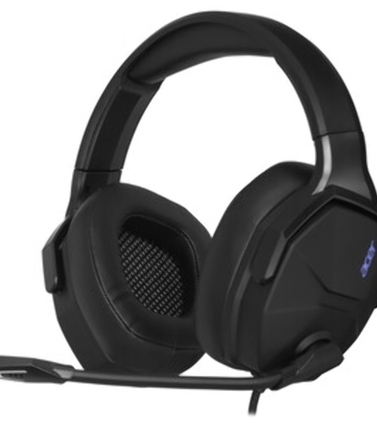 Гарнитура Acer OHW312 чёрный, проводная, USB, подсветка