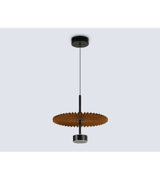Светильник Ambrella light LH72607 BK/CF черный/кофе 6W 3000K D300*260-1770