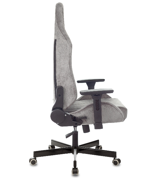 Кресло Бюрократ Knight N1 Fabric серый, ткань, 120 кг, механизм качания
