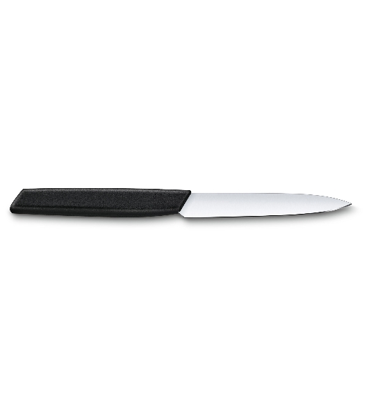 Нож кухонный Victorinox Swiss Modern (6.9003.10) стальной разделочный лезв.100мм прямая заточка черный