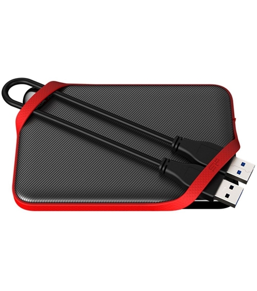 Внешний HDD 2.5' Silicon Power Armor A62S, 2TB, USB 3.2 Gen 1 Type-A, 5400 rpm, черно-красный
