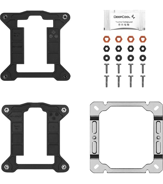 Кулер для процессора DEEPCOOL AG400 LED черный, 120 мм, алюминий/медь, 2000 об/мин, 31.6 дБ, 4 pin, 220 Вт, 150 мм