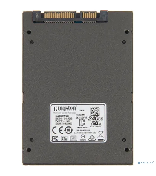 Накопитель SSD Kingston A400, 240Gb, SATA III, 2.5', R/W 500/350