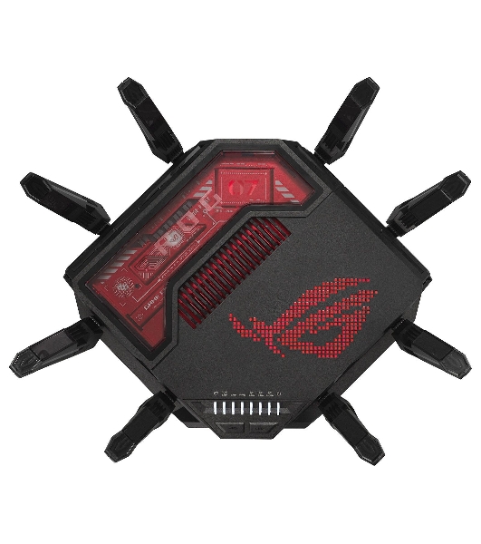 Маршрутизатор ASUS GT-BE19000, черный/красный, 90IG0850-MO9A0V