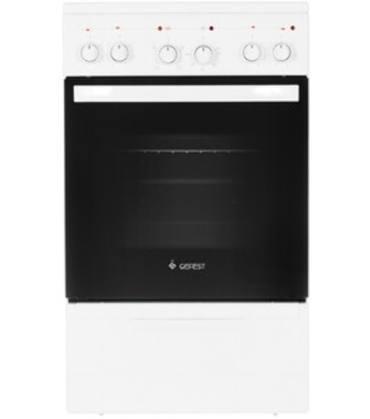 Плита электрическая Gefest 5160-02 0095 белый, конфорок 4 электрических, духовка 55 л, 50 см x 85 см x 58.5 см