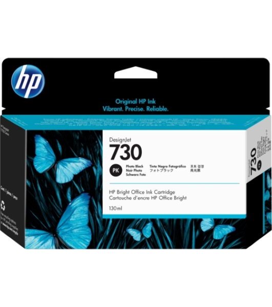 Картридж струйный HP 730 черный фото для HP DesignJet T1700, 130 мл