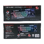 Клавиатура проводная механическая Gembird KB-G600, 87кл, Rainbow, красн.свитчи, 1.8м, черная, фото4