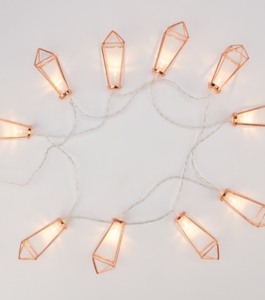 Гирлянда светодиодная Neon-night 'Кристаллы' бронзовые 10 LED, 1,5 м, прозрачный ПВХ, теплый белый свет свечения, 2 х АА (батарейки не в комплекте)