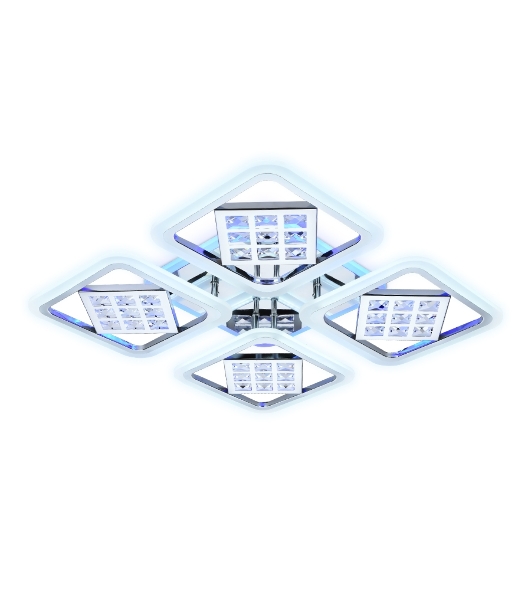 Светильник Ambrella light FA288/4 CH хром 116W 750*750*80 (ПДУ РАДИО 2.4G)