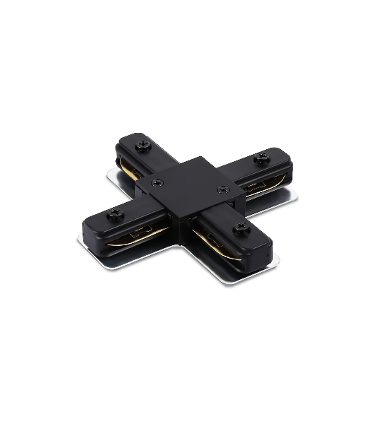 GL7172 BK черный матовый коннектор Х-образный для однофазного шинопровода Standard 220V NEW 105*105*20