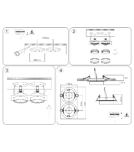 Светильник Ambrella light TN6741/2 WH белый IP44 GX53/2 210*110*57