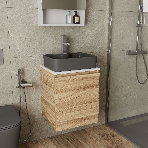 Тумба Bau Dream Blackwood 50 с дверцей, раковина BAU Cerama 48х37 темно-серая матовая, смеситель Hotel Still, нерж. сталь, фото11