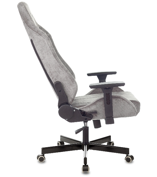 Кресло Бюрократ Knight N1 Fabric серый, ткань, 120 кг, механизм качания