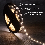 Лента светодиодная 3 м 12 В 5050 4000 К IP23 60 LED/м для БП с клеммами LAMPER, фото2