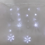 Гирлянда Neon-night Бахрома со снежинками 2,4х0,9м, 150 LED, белый, с контроллером 8 режимов, 230В, фото3