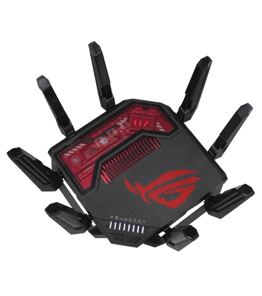 Маршрутизатор ASUS GT-BE19000, черный/красный, 90IG0850-MO9A0V
