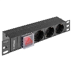 Блок розеток 10' с выключателем с подсветкой ExeGate ServerPro PDU-10H305 Al-3S-C14-SW (10', 1U, Алюминий, 3 Schuko, C14, выкл. с подсветкой, (ШхВхГ): 254х45х45 мм, черный, RTL), фото7