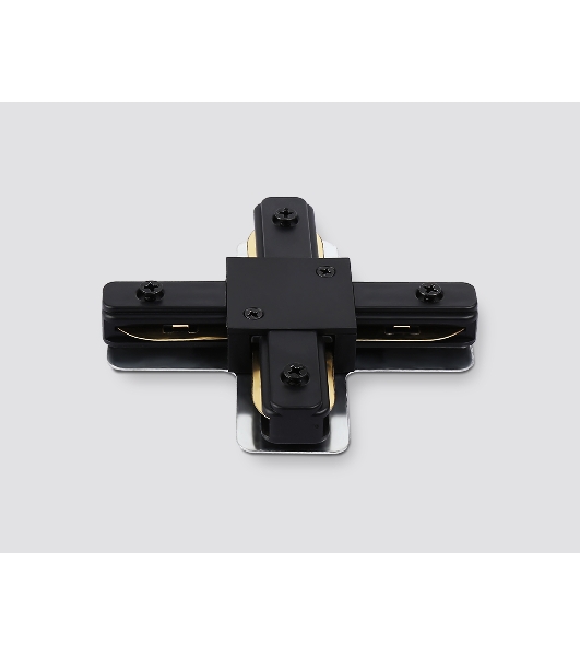 GL7172 BK черный матовый коннектор Х-образный для однофазного шинопровода Standard 220V NEW 105*105*20