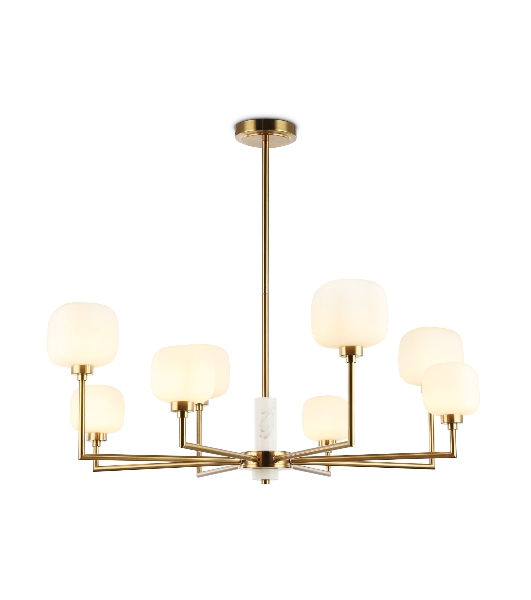 Люстра Ambrella light LH53017/8 BS/FR латунь/белый матовый G9*8 max 40W D830*680