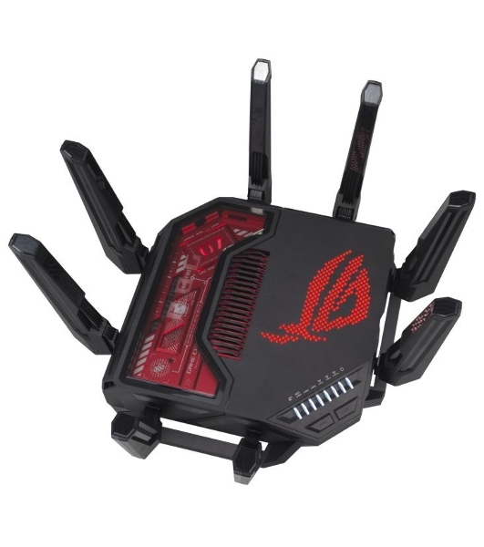 Маршрутизатор ASUS GT-BE19000, черный/красный, 90IG0850-MO9A0V