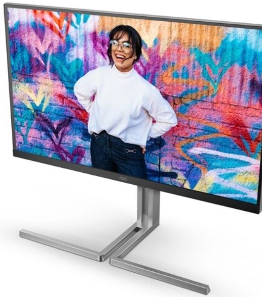 Монитор 31.5' AOC U32U3CV IPS 3840x2160, 60 Гц, 4 мс, 16:9, 400 кд/м², 2xHDMI 2.0, DP 1.4, USB-C, 3.5 Jack, USB Hub (4x USB 3.2), динамики (2x3 Вт), HDR10, Adaptive-Sync, черный