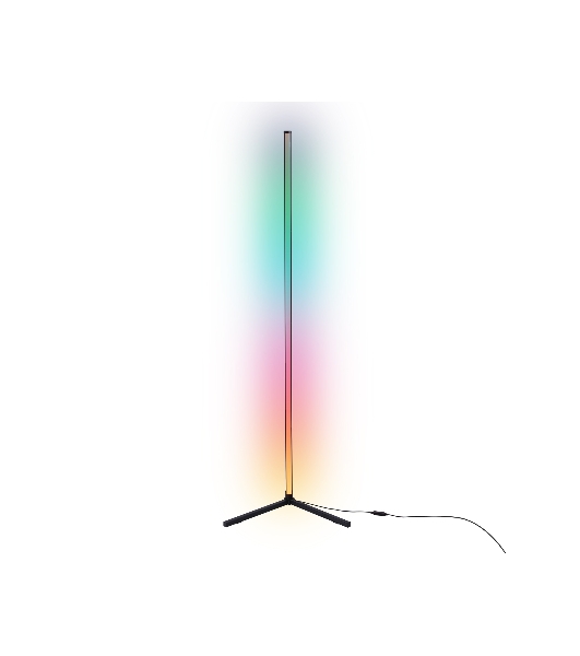 Светильник Ambrella light FL8027 BK черный LED 20W RGB D32*1650 (ПДУ РАДИО 2.4G)