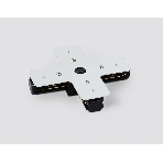 GL7172 BK черный матовый коннектор Х-образный для однофазного шинопровода Standard 220V NEW 105*105*20, фото 1