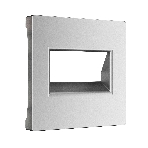 Накладка для двойной розетки Еthernet RJ-45 (серебряный матовый), фото 1