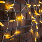 Гирлянда Neon-night Айсикл (бахрома) светодиодный, 2,4 х 0,6 м, белый провод, 230 В, диоды теплый белый, 88 LED, фото 1