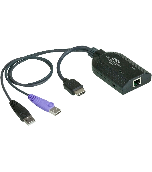 Модуль удлинителя, HDMI+KBD+MOUSE USB, 50 метр., для подкл. комплекта перключат. KN2124v/2140v/4124v/4140v/2116A/2132/4116/4132; KM0532/0932/0032, макс.разреш. 1600х1200, RJ45+HD-DP+USB A-тип, Female+2xMale, без Б.П., (DDC2B) HDMI USB Virtual Media KVM adapter