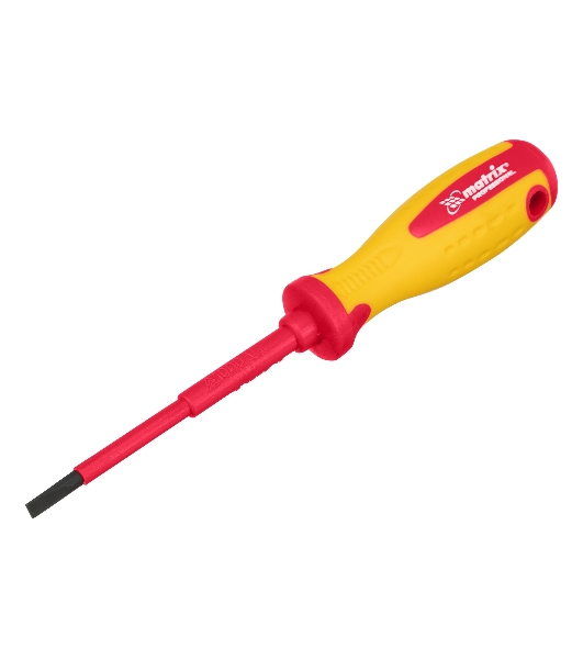 Отвертка Matrix Insulated, SL4,0 x 100 мм, CrMo, до 1000 В, двухкомп.рукоятка