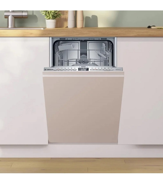 Встраиваемая посудомоечная машина Bosch SPV4EMX10E, серебристый, 44.8 см, 10 компл., 44 дБ, класс C