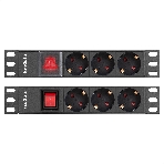 Блок розеток 10' с выключателем с подсветкой ExeGate ServerPro PDU-10H305 Al-3S-C14-SW (10', 1U, Алюминий, 3 Schuko, C14, выкл. с подсветкой, (ШхВхГ): 254х45х45 мм, черный, RTL), фото5