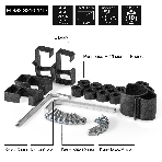Настольная подставка ExeGate EDM2-3210-11D (для для двух мониторов 15'-32', VESA 75x75, 100x100, макс. нагрузка на один кронштейн 10 кг, наклон -90°/+90°, поворот -90°/+90°, регулировка по высоте, черный), фото14