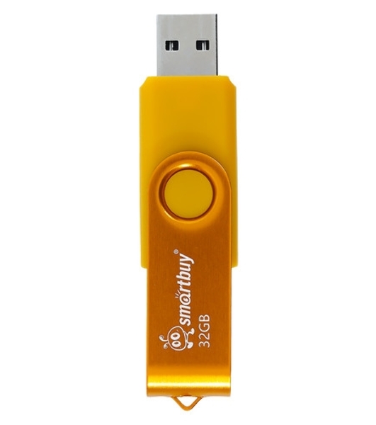 Флешка USB Smartbuy Twist Yellow (SB032Gb2TWY), 32Gb, USB 2.0, R/W 15/12, желтый