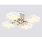 Люстра светодиодная на штанге Ambrella light FL516341/4 WH/GD белый/золото 72W 3000-6000K 550*550*150 (без ПДУ), фото7