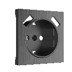 Накладка для розетки USB (графит рифленый), фото 1