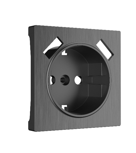 Накладка для розетки USB (графит рифленый)