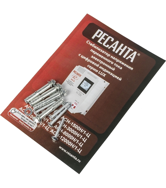Стабилизатор напряжения Ресанта АСН-8 000 Н/1-Ц 63/6/17 Стабилизатор Lux 220В±8%, Габ. 305х190х360, Вес 15кг