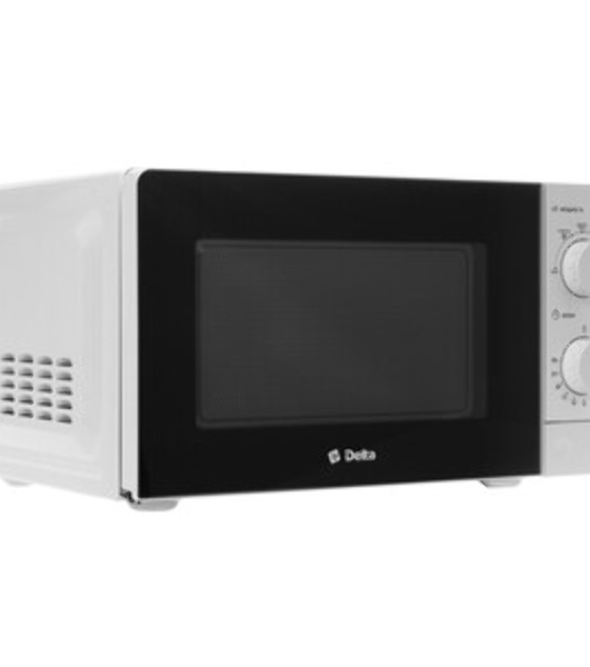 Микроволновая печь Delta DL-87L20 белый, 20 л, 700 Вт, переключатели - поворотный механизм