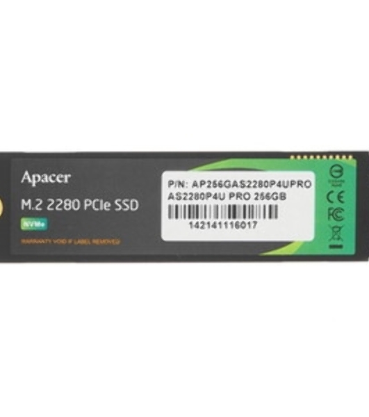 Накопитель SSD Apacer 256Gb, M.2 2280, PCIe Gen4x4, NVMe 1.4, R/W 3300/1300