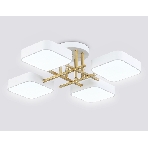 Люстра светодиодная на штанге Ambrella light FL516341/4 WH/GD белый/золото 72W 3000-6000K 550*550*150 (без ПДУ), фото6