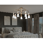 Люстра Ambrella light LH55703/7 BS/CL латунь/прозрачный E14*7 max 40W D745*460, фото 1