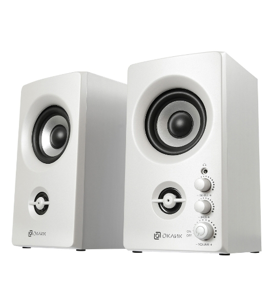 Акустическая система Oklick OK-164 2.0 белый 30Вт