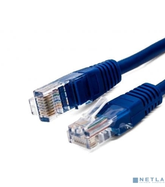 Кабель патч-корд, Filum FL-U5-C-2M-BL U/UTP 5e cat. 2м, 26AWG(7x0.16 мм), чистая медь, PVC, синий