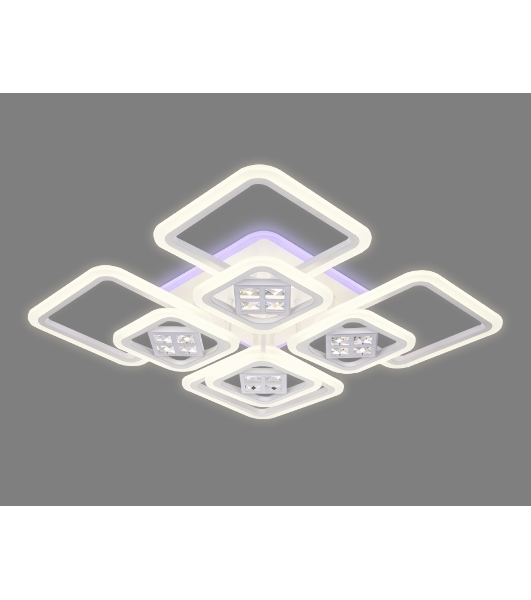 Светильник Ambrella light FA289/4+4 WH белый 176W 820*820*120 (ПДУ РАДИО 2.4G)