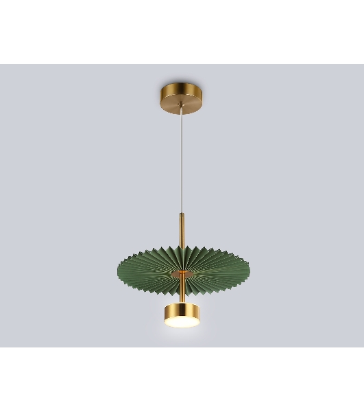 Светильник Ambrella light LH72609 BK/GR латунь/зеленый 6W 3000K D300*260-1770